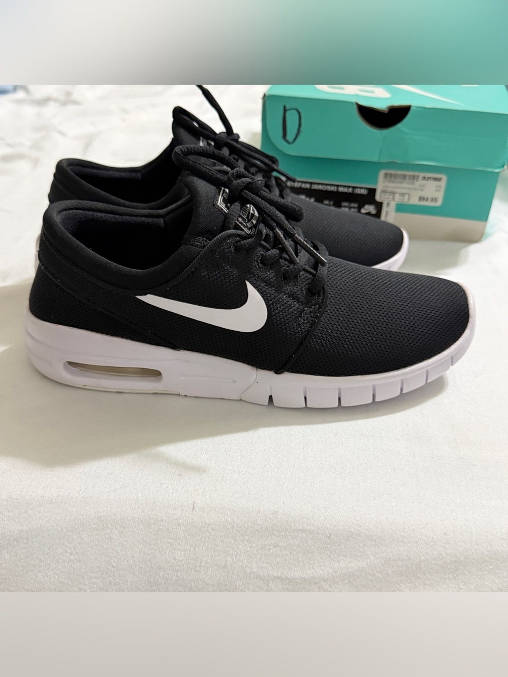 Nike SB Kids Janoski Air Max Black & White Skate Shoes